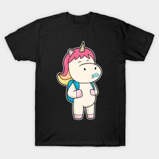 Unicorn with Backback & Chewing gum T-Shirt